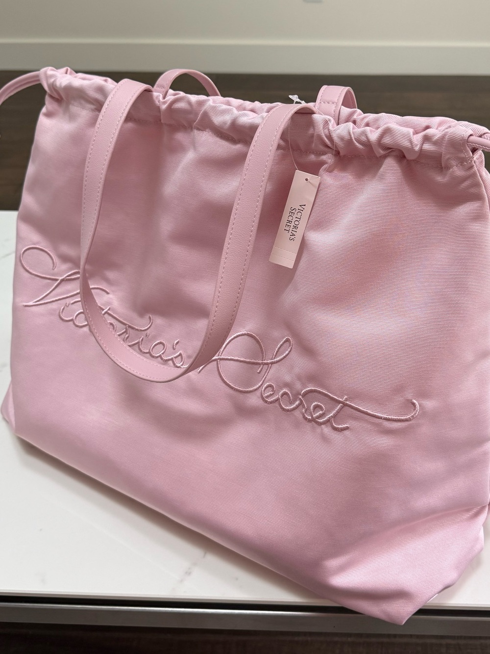 NWT - Victoria's Secret Pink Drawstring Tote Bag